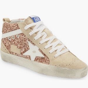 Golden Goose Mid Star Glitter Sneakers Size 38